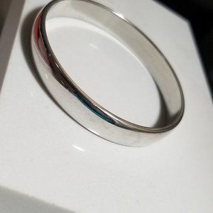 Monet Chrome Polished Bangle Bracelet